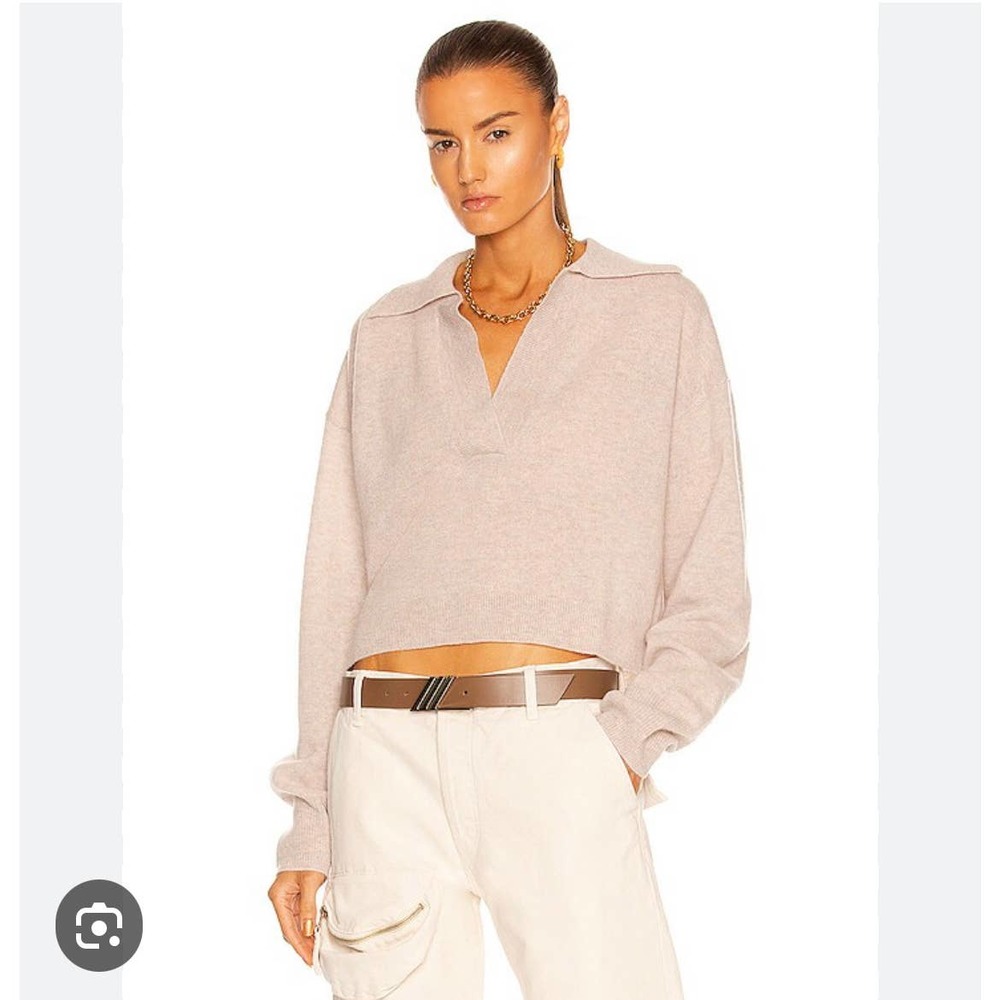 Remain Patty Polo Wool Knit Pullover Sweater Long Sleeve V-Neck Size 34 / S NWT
